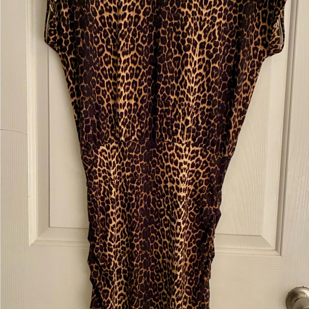 Maje leopard Katanga stretch short dress
